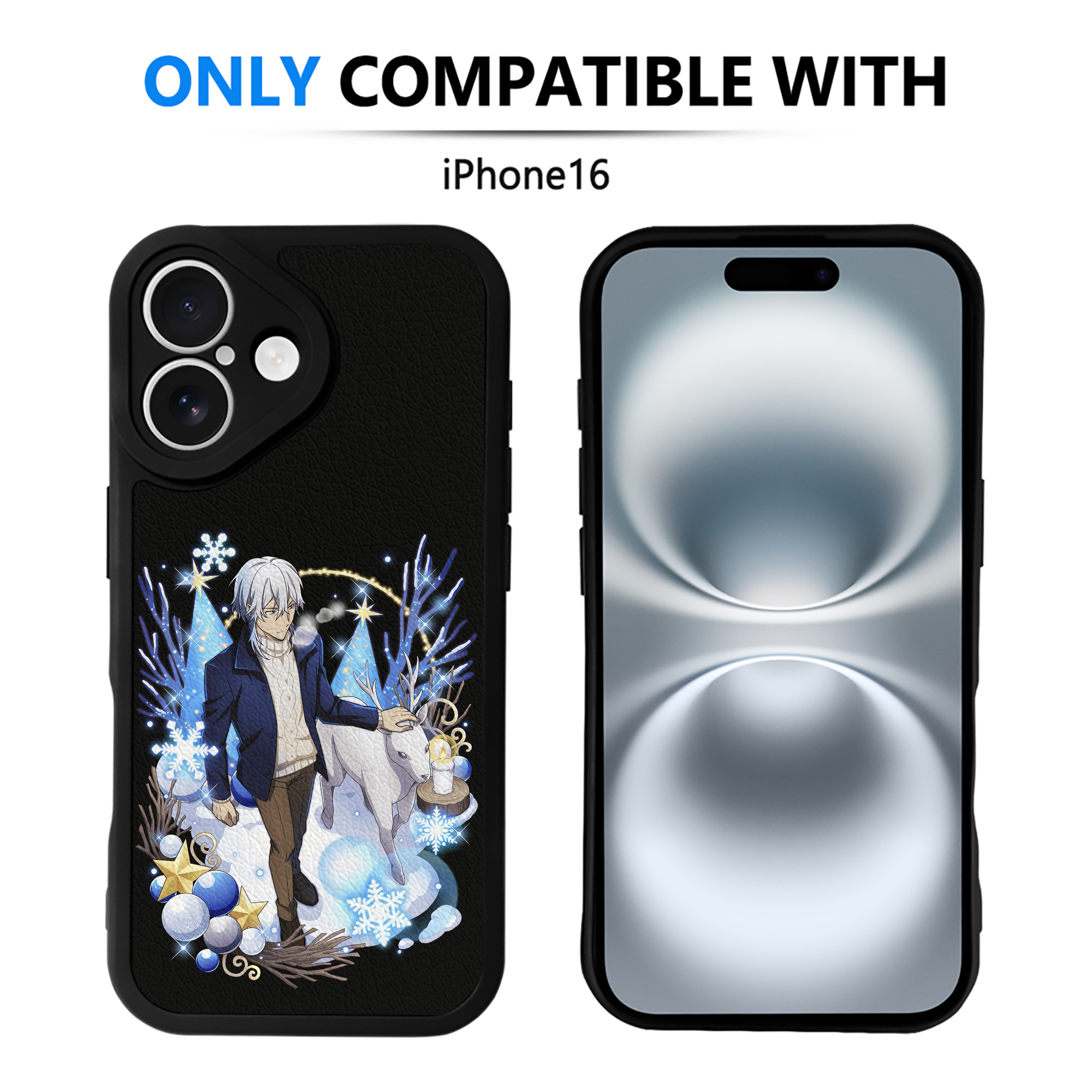 （画像用） 文豪ストレイドッグス Bungo Stray Dogs 【iPhone 16シリーズ対応】シリコンスマホケース（レザー調） 材質：シリコン